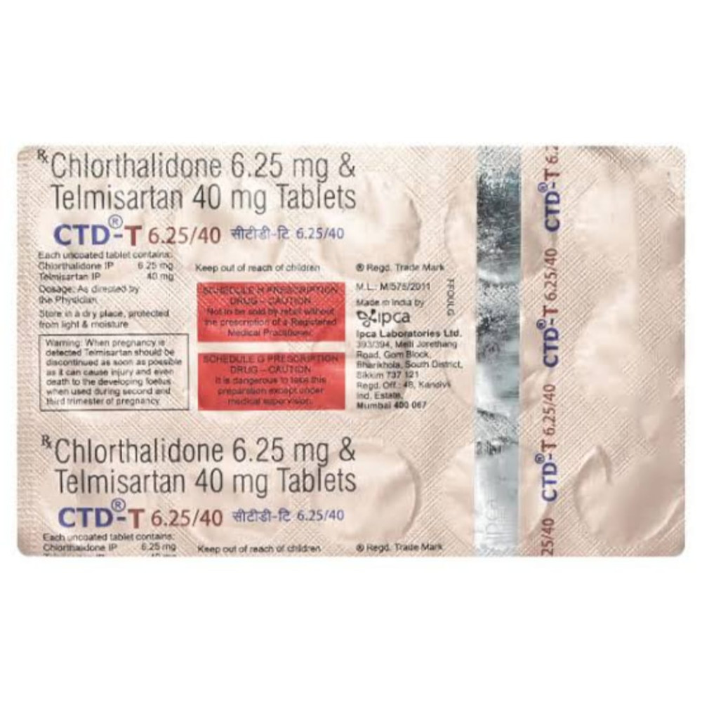 CTD - T 6.25/40 TABLETS