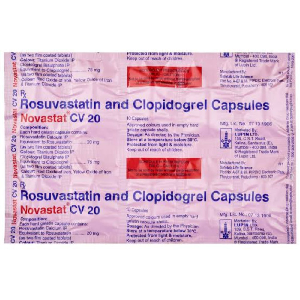 NOVASTAT CV 10 CAPSULES