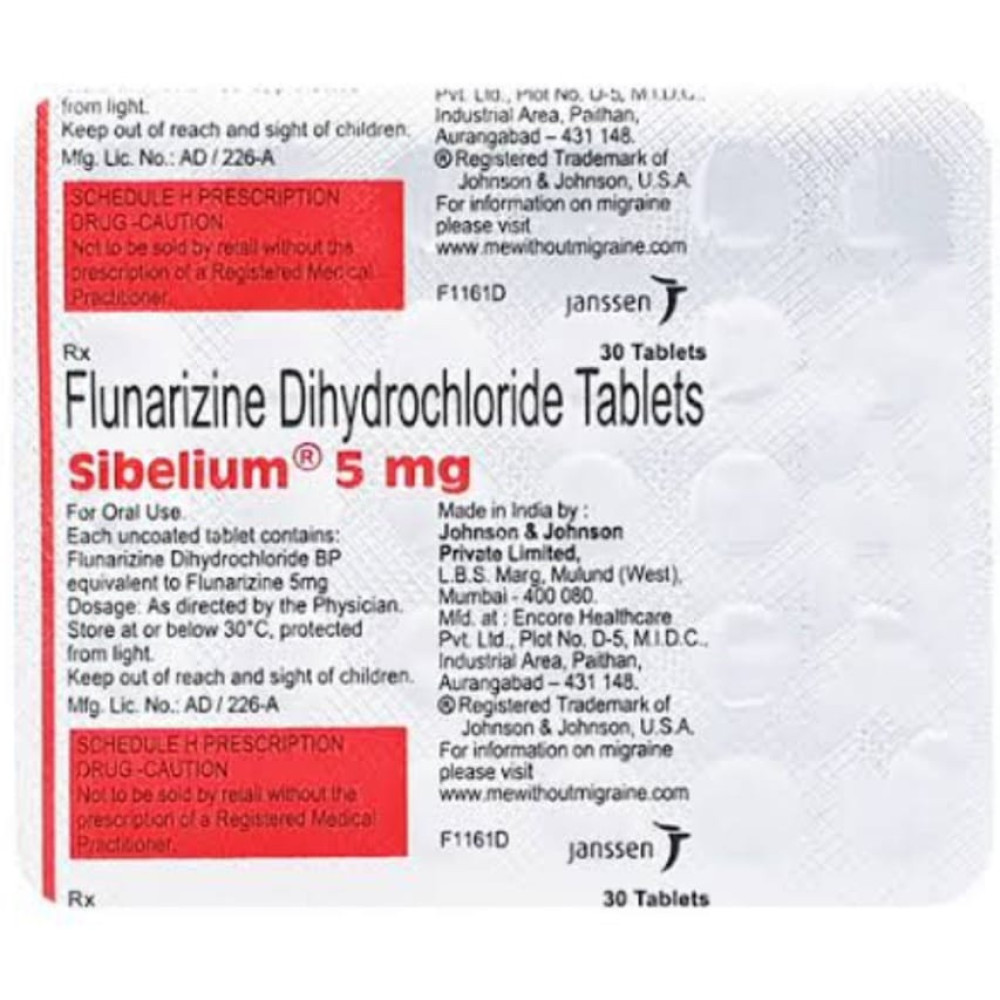 SIBELIUM 5 MG TAB