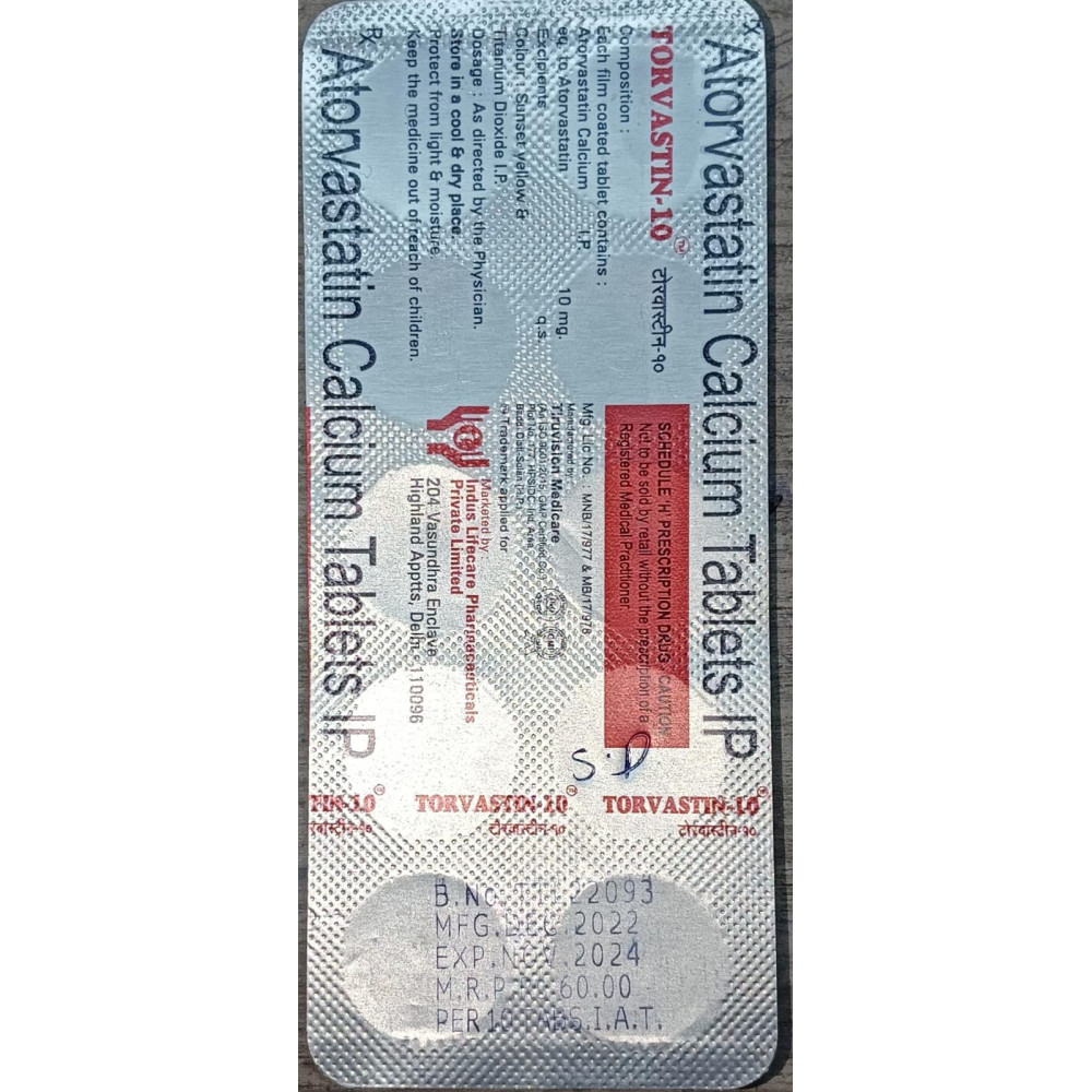 TORVASTIN 10 TAB