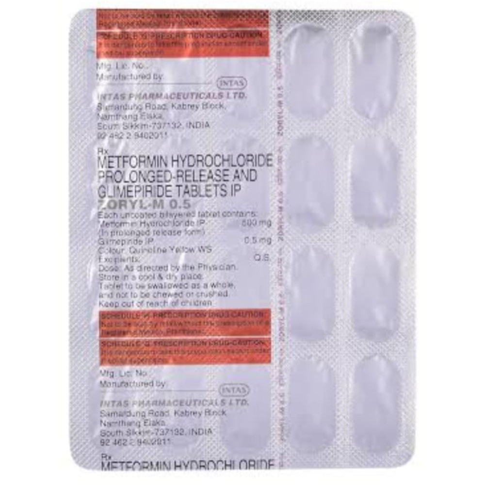 ZORYL - M 0.5 TABLETS